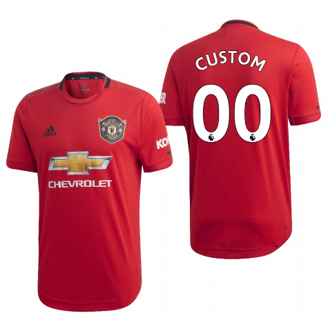 Men's Manchester United Customized Red 2019 Soccer Club Home Jersey